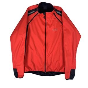 Gore Bike Wear Cycling Jacket Mens XL Red Windstopper Soft Shell Reflective